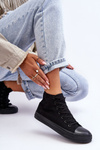 Women's Classic High Top Sneakers Black Remos