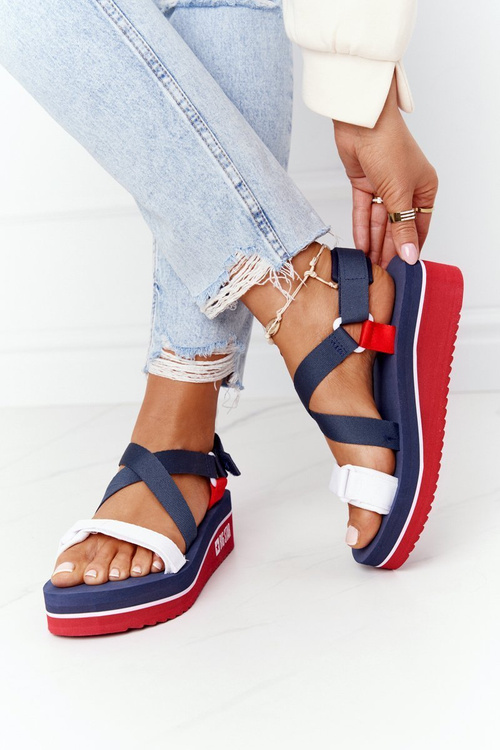 Foam Wedge Sandals Big Star HH274A084 Navy