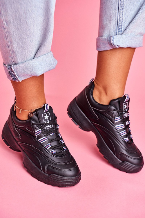 Women's Sports Shoes Sneakers Black Boston