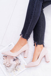 Beige Suede Satisfied pumps