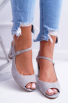 Women's Stiletto Sandals Sergio Leone SK808 Dali Grey