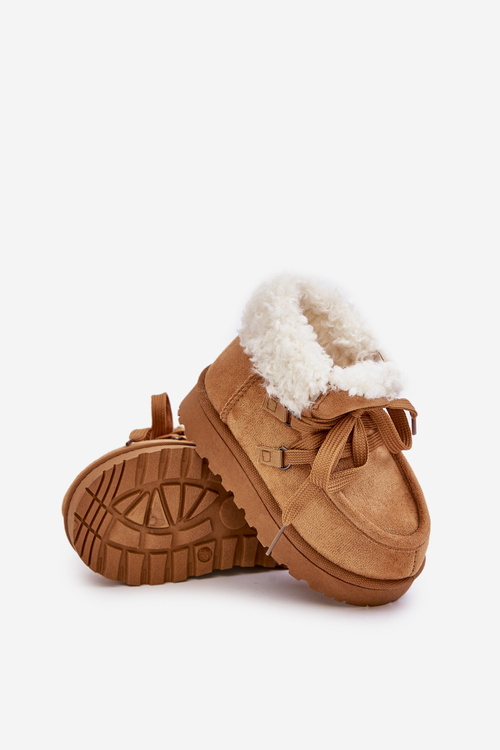 Snow Boots Kids Insulated With Fur Camel Adelane