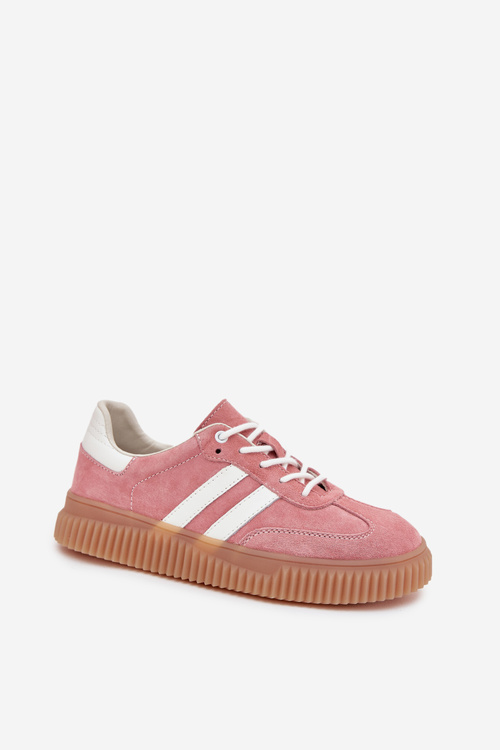 Suede Women's Sneakers On Platform Pink Marisae