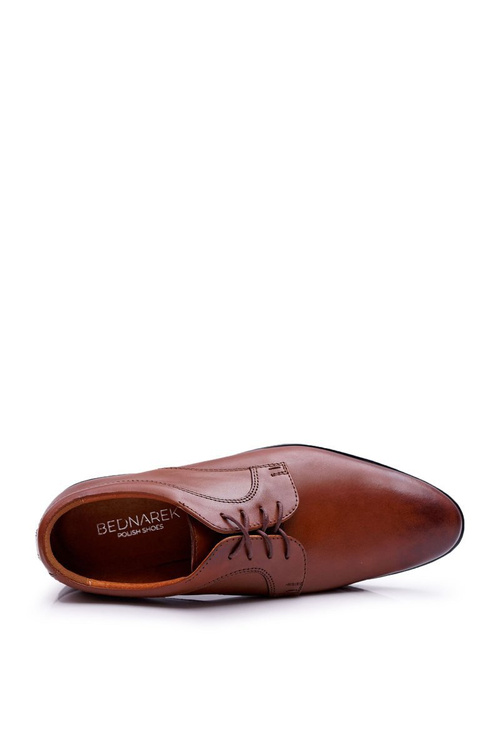 Men's Bednarek Elegant Leather Shoes Visiting Brown Gaspare