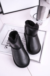 Children's Snow Boots With Fur Black Let It Snow