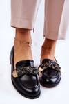 Women's Leather Loafers With Bow Black Dayes