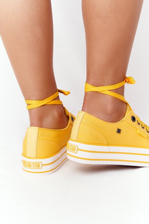 Women's Sneakers On A Platform BIG STAR HH274055 Yellow