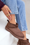 Low Snow Boots Made Of Eco Suede Brown Nelsanna