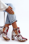 Stylish Heel Boots with Cutouts Multicolor Suelo