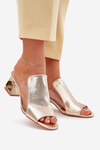 Women's Heeled Sandals Gold Tessira