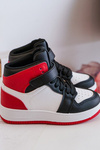 High Children's Sports Shoes White and Red Teredite 