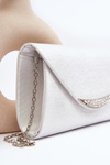 Formal Clutch Bag with Chain Strap Zarani White
