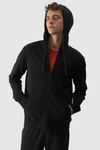 Men's Hoodie Zip 4F Black 4FWAW24TSWSM1256-20S