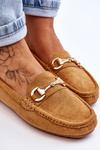 Classic Suede Loafers With Embellishments Camel Arla
