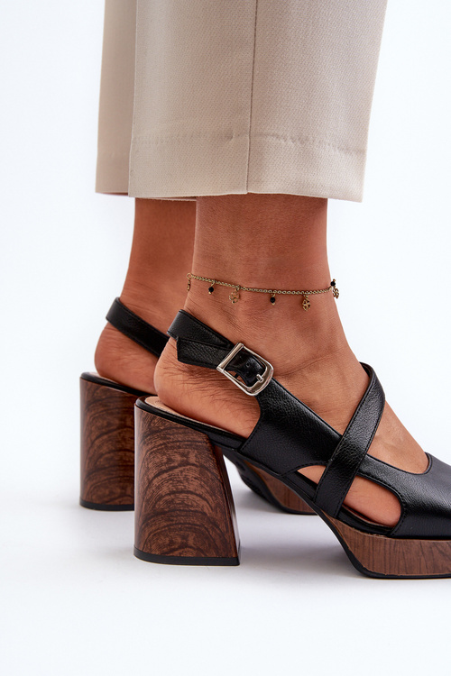 Openwork Sandals Sergio Leone SK872 Black-Gold