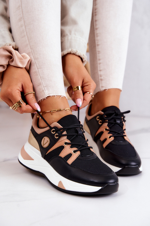 Buty Sportowe Sneakersy Czarne Imperio