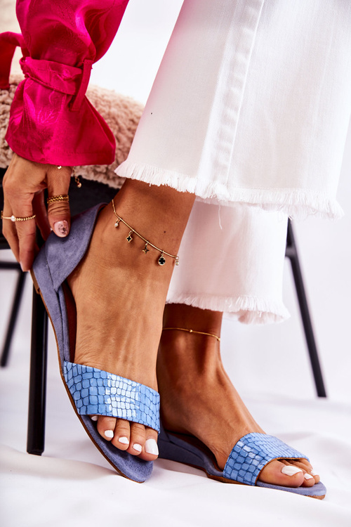 Leather Sandals Maciejka 1971-61 Blue