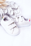 Children's Sneakers With Velcro White-Rainbow Cute Girl