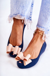 Women's Rubber Ballerinas With A Bow Navy Blue Florret