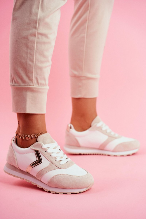 Women’s Sport Shoes White Beige Roulette