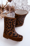 Children's Galoshes With Leopard Pattern Brown Nanny