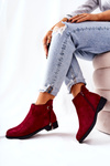 Women's boots suede Maroon Numbero