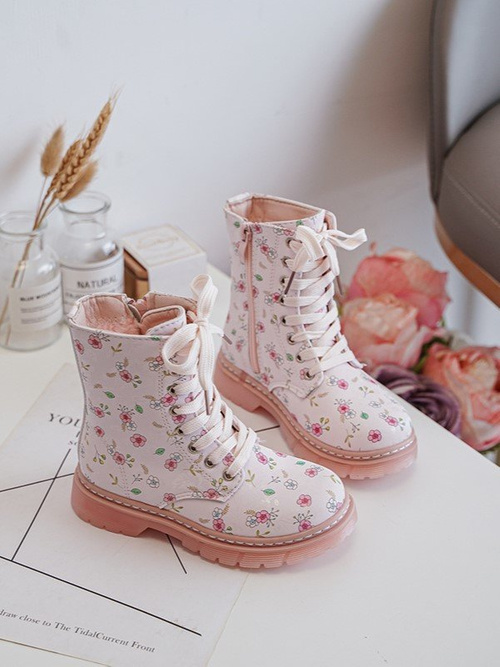 Kids' Insulated Zip-up Boots Pink Dolida