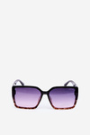 Damskie Okulary Przeciwsłoneczne UV400 Czarno-Brązowe