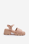 Women's Sandals on Chunky Heel Nude Dottiassa