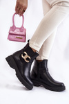 Women's Warm Boots With Decoration Black Ruth