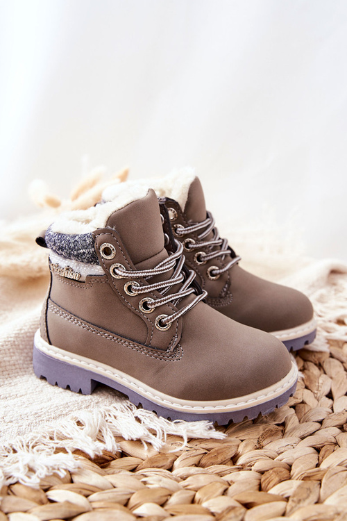 Children's Insulated Boots With Fur Grey Estee