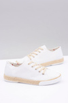 White Linen Women's Peppi Fabric Espadrilles