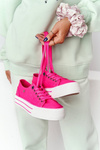 Women's Sneakers On A Platform BIG STAR HH274054 Fuchsia