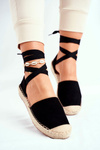 Women’s Espadrilles Laced Black Bonjour