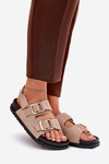 Women's Sandals With Buckles Beige Seladith
