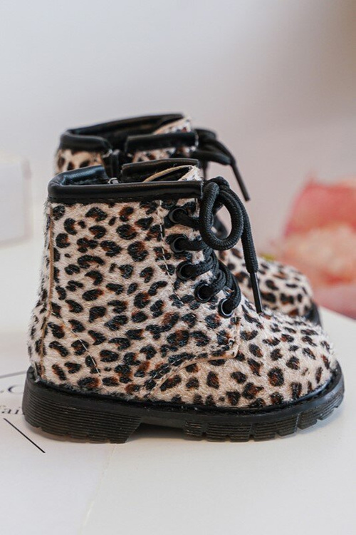 Children's Insulated Boots with Zipper Beige Goopy