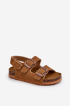 Children's Sandals on Cork Platform with Velcro Closure Camel Rorria