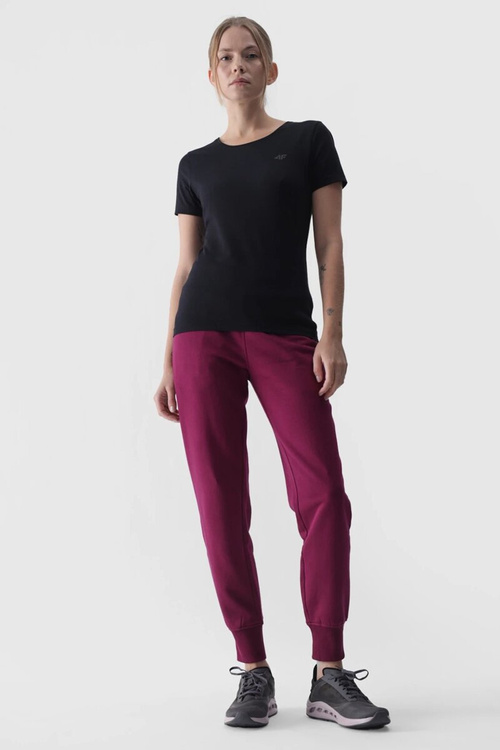 Women's Smooth T-Shirt With Logo Black 4F 4FWMM00TTSHF1845-20S