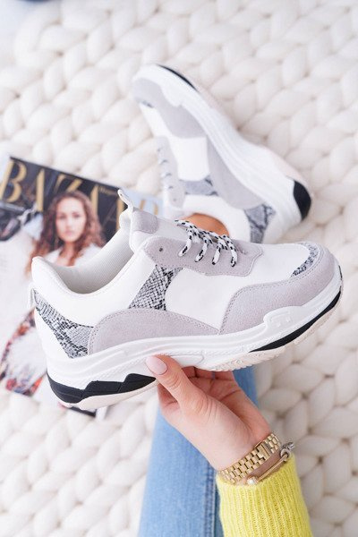 Sporty Women's Shoes Thick Sole White Remember