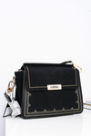 Women's Purse Black Zirconia Handbag with Zircons