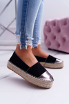 Women's Espadrilles Black Platform Ringer