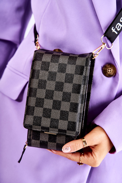 Wallet Magnet 2in1 Checkered Black Costa