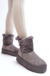 Women's Platform Snow Boots with Faux Fur Gray Wikas