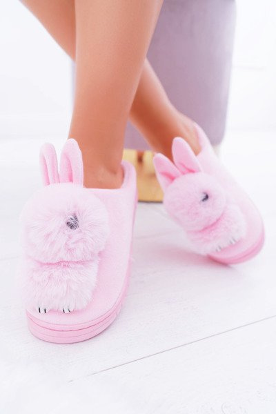 Ladies' Slippers Classic With Rabbit Pink Howi