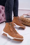 Damskie Sportowe Obuwie Big Star Wysokie Camel EE274224