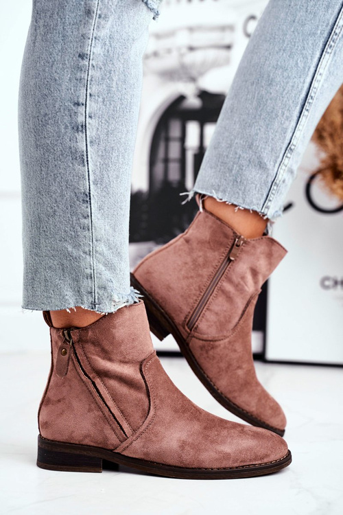 Women's Cowboy Boots Flat Heel Khaki Plemmi