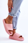 Fashion Foam Slippers On Chunky Platform Pink Linnea