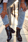 Women’s Boots On High Heel Lacquered Black Do It Better