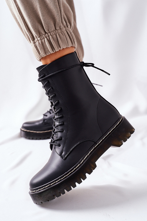 Women's Biker Boots Black Corydon
