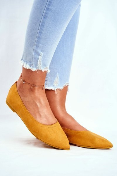 Women’s Ballerinas Eco-Suede Yellow Bellissima